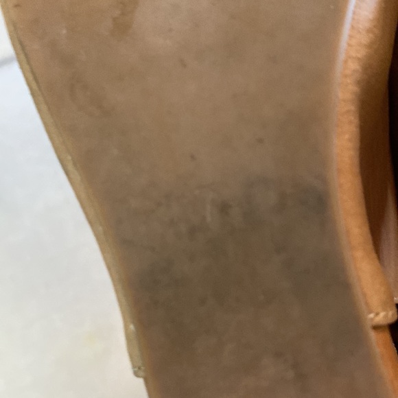 Jeffrey Campbell Leather Two Tone Lace Up Wedges Blue Tan Size 7 - Picture 13 of 13